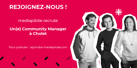 [A la rencontre de mediapilote] #mediapilote recrute un(e) #CommunityManager à #Cholet 😀
Organisé(e) et curieux(se), vous avez une bonne plume et êtes en veille permanente des tendances ? 
Libérez le comuniquant qui est en vous👉bit.ly/3lKF8AM