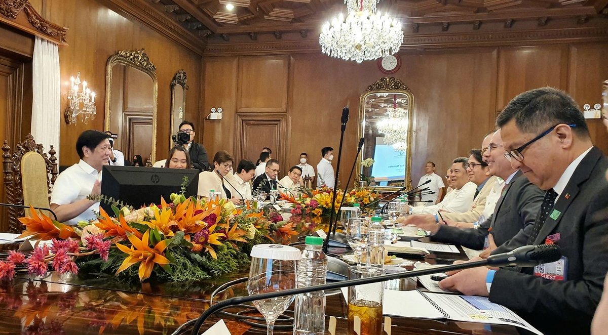 HAPPENING NOW: PSAC Healthcare speaks with PBBM about progress in their three strategic pillars: strengthening the PhilHealth system, providing greater drug accessibility, and building capacity and capabilities.