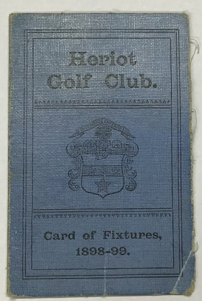 TheLibraryGHS's tweet image. For #ArchiveCollection we have The Heriot Golf Club. Recently donated to the archive the collection contains fixture cards, minutes and winners information dating back to 1898.