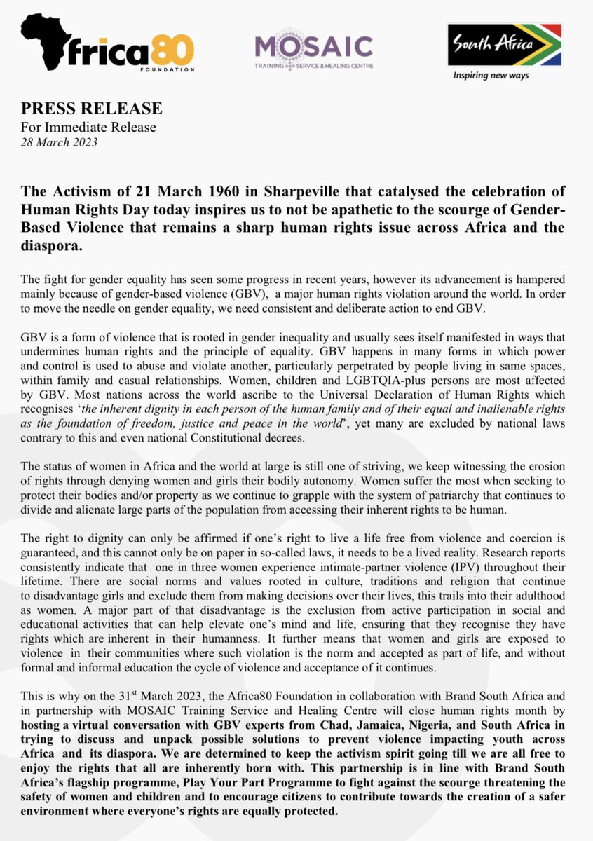TheAfrica80's tweet image. “The right to dignity can only be affirmed if one’s right to live a life free from violence and coercion is guaranteed, and this cannot only be on paper in so-called laws, it needs to be a lived reality.”
