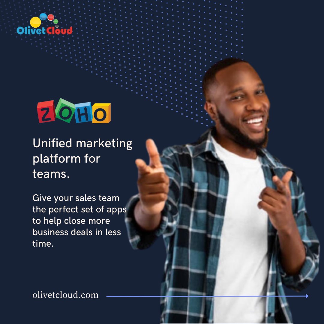 OlivetCloud's tweet image. Give your sales team the right tools and context necessary to make every marketing journey a successful one. Get #ZohoOne Today Call 08033111066 for Demo. #ZohoERP #Zoho #OlivetCloudSolutions