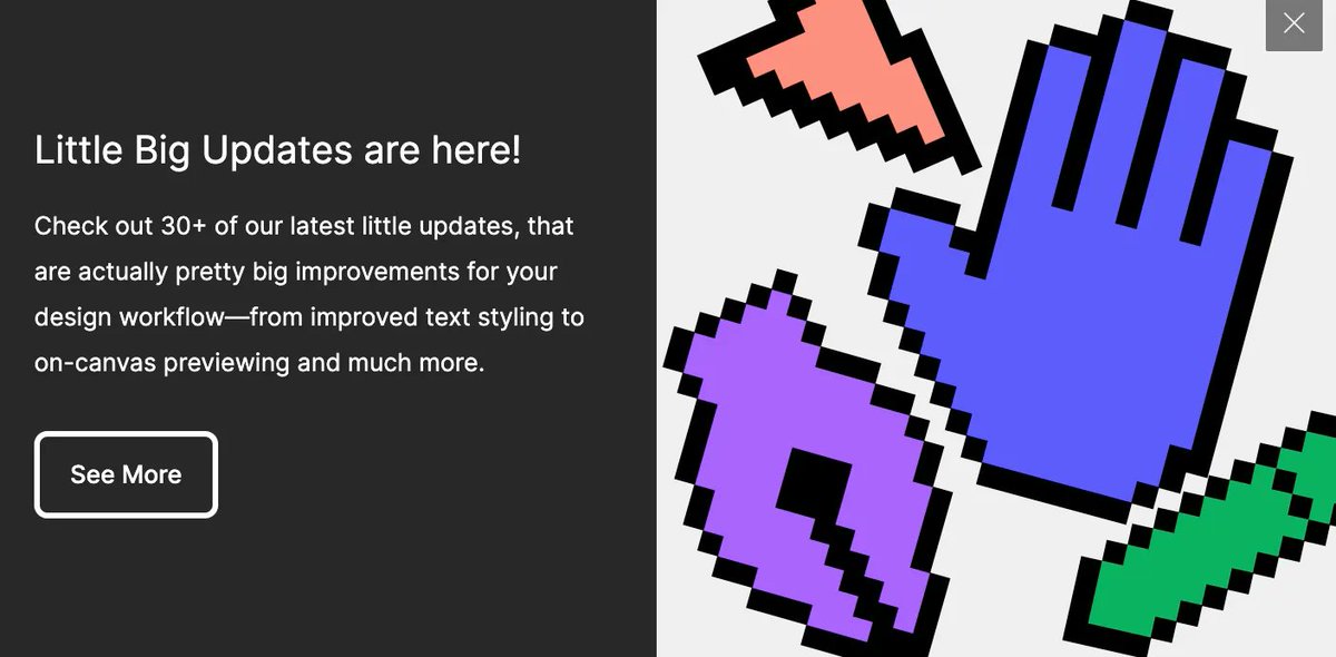 What I love most about any digital tool I use is the "What's new" moment! Can't wait to dig into these new #figma tools.