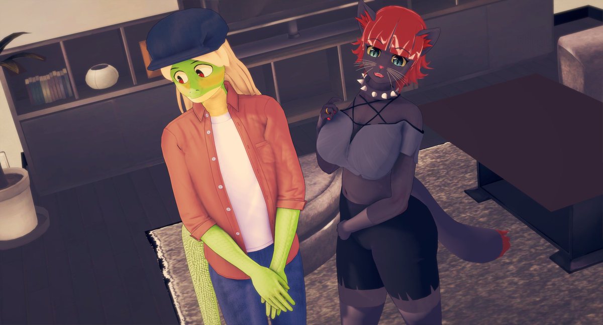 (Static Image ✅)
She heard from the word of mouth that apparently Loona was quite the popular character in the furry community, I wonder who's responsible for saying that. 🤔

- OC's by:
🌟<a href="/TheOtherSnek/">MonsieurSnek🔞</a> (MisterSnek)