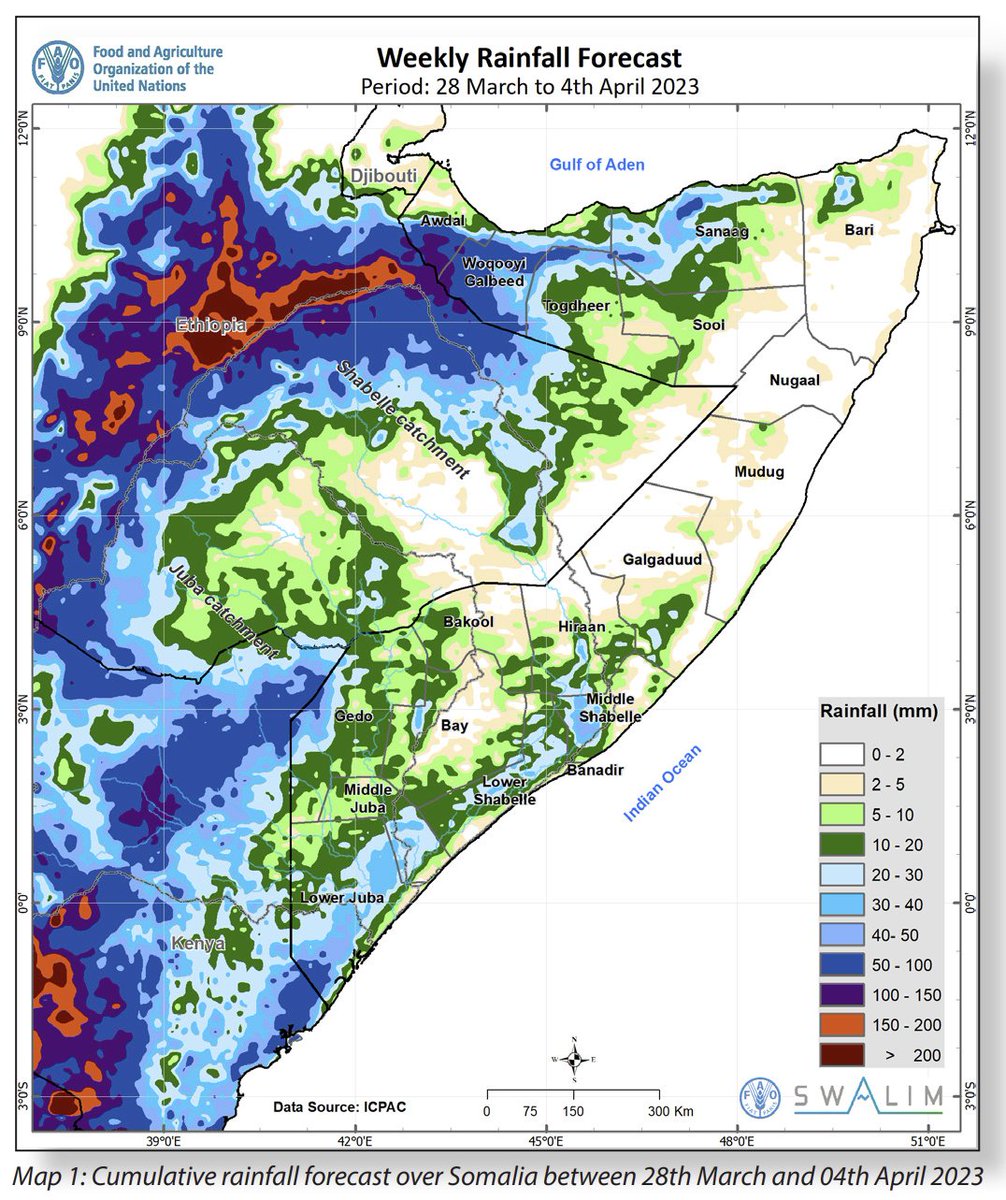 USAID Somalia on Twitter: "RT @FAOSomalia: 🌦️@FAOSWALIM Rain Forecast