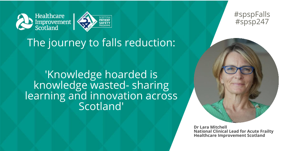 On 20 April at our SPSP Acute Adult National Learning Event in Glasgow <a href="/laramitchdr/">laramitchell</a> will discuss The Journey to Falls Reduction 

Register here to attend virtually: bit.ly/3JiVjwK   

#spsp247 #theEoSC