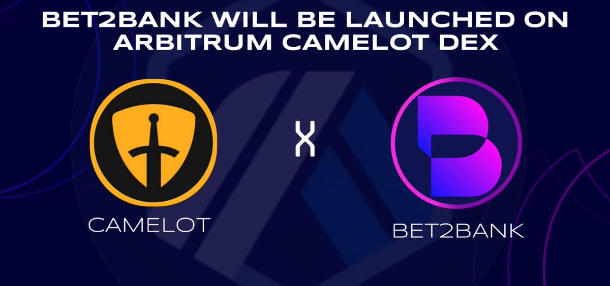 Good morning #Bet2Bank, launch day is upon us!

$BXB will officially launch today at 17:00 UTC, on <a href="/CamelotDEX/">Camelot</a> ONLY! (#Arbitrum network)

$BXB Arbitrum CA:  0x7057b0e9f209BA94D37957f2f9954b981Ded4175

Link to Camelot app.camelot.exchange

#GambleFi #BXB