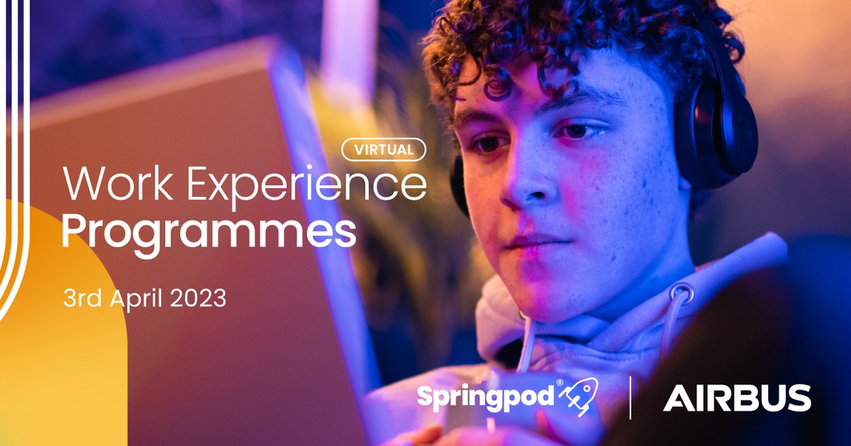 AirbusCareers's tweet photo. #Lastdaytoapply for Airbus & Springpod's Aerospace Work Experience! The programme's virtual activities provide a great opportunity for students & pupils to explore the world of Airbus and the career opportunities that await them. Apply now👉https://t.co/udM9xDMgVL @AirbusintheUK https://t.co/2Q4rm3QRFM