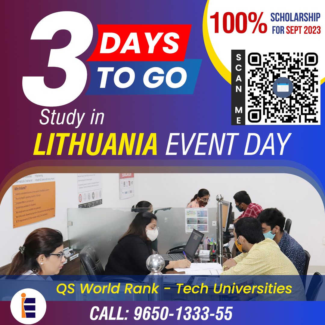 #StudyInLithuania #VilniusTechUniversity #OnTheSpotAdmissionDay #ExpertGuidance #NewDelhiEvent #FreeEvent #IndianStudents #AffordableEducation #PublicUniversity #Scholarships #LimitedSeats #QSranking #TimesHigherEducation #TopRankedUniversity #SpouseVisa #StudyAbroad #Education