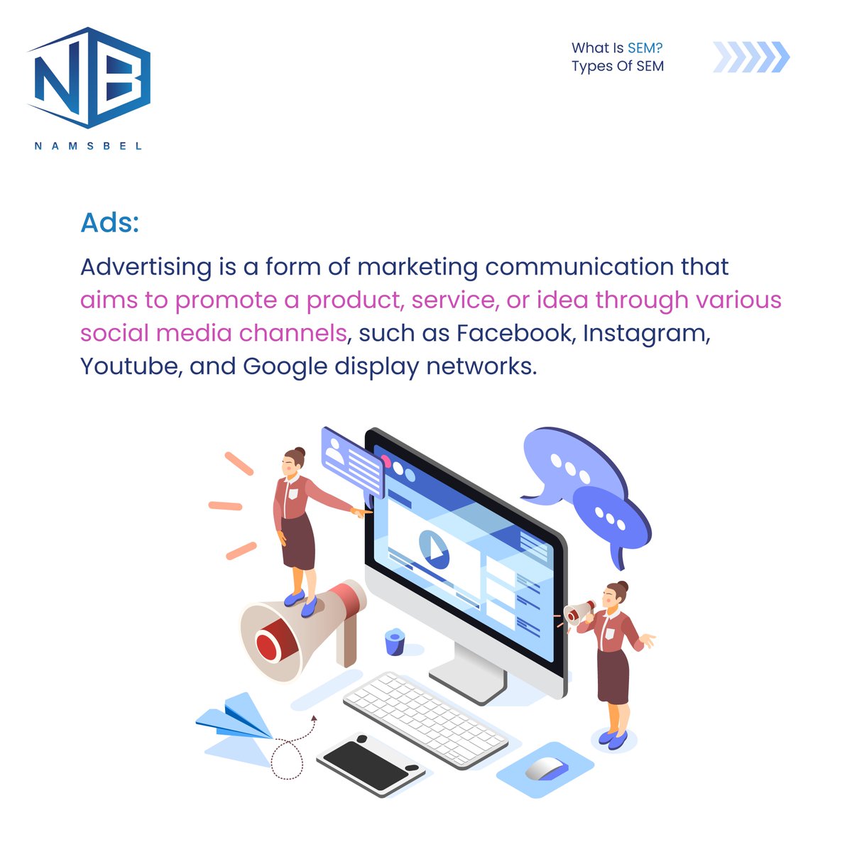 namsbel's tweet photo. "SEM isn't just an acronym, it's the secret sauce to getting your website noticed. Let's sprinkle some magic on online presence"
.
#namsbel #namsbelglobal #digitalmarketing #payperclick #ads #retargeting #mobilemarketing #sem #marketing #branding #website #advertising #google https://t.co/7HzBhr1FHe