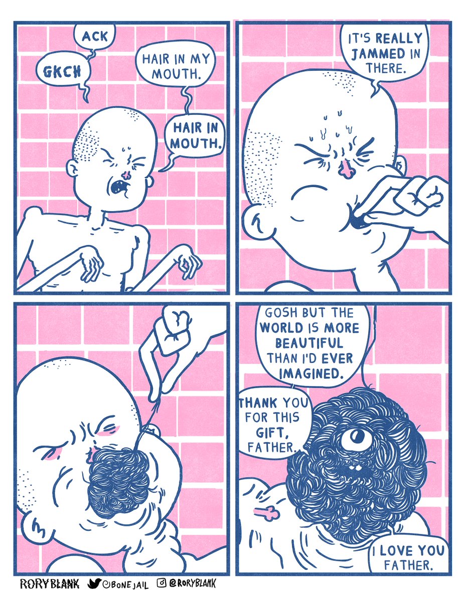hair stuck in mouth (rerun) 