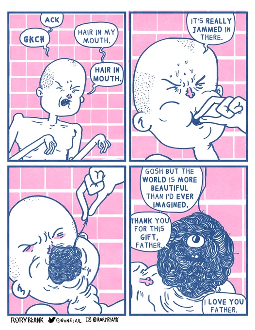 hair stuck in mouth (rerun) 
