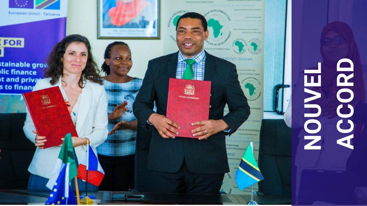 AFD_France's tweet photo. ✒️En #Tanzanie, nous avons signé avec le gouvernement un accord pour la construction, dans la région de Kagera, d'une centrale hydroélectrique et d'un barrage.

🎯Les objectifs : alimenter 3 à 4 M de personnes en #électricité et réduire les émissions de gaz à effet de serre #GES. https://t.co/kM5wHNGaLh