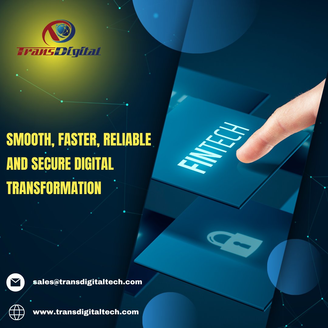 TransDigitalLtd's tweet photo. Fintech: We bring right combination of Digital technologies and Domain experience in BFSI/ NBFC space by building the infrastructure, integrating multiple, disparate financial systems.

https://t.co/UovEDeMTeH https://t.co/K535R0Side