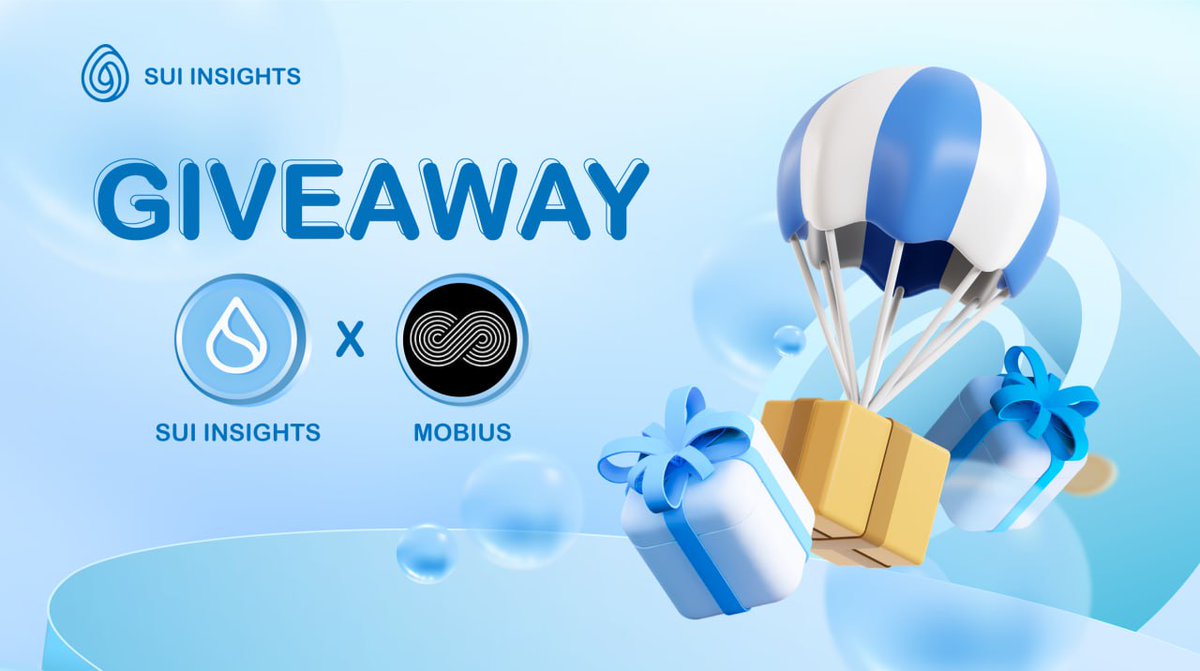 SuiInsights's tweet photo. ☀️A GIVEAWAY EVENT SPONSORED BY @mobius_market IS COMING

We are giving away 200 token boxes of $MOB to 40 lucky winner 🥰

To win👇
1️⃣ Follow @SuiInsights &amp; @mobius_market &amp; @zkSync_Insights
2️⃣ Like &amp; Retweet this tweet
3️⃣ Tag 3 friends https://t.co/QLxsY8NU8Z