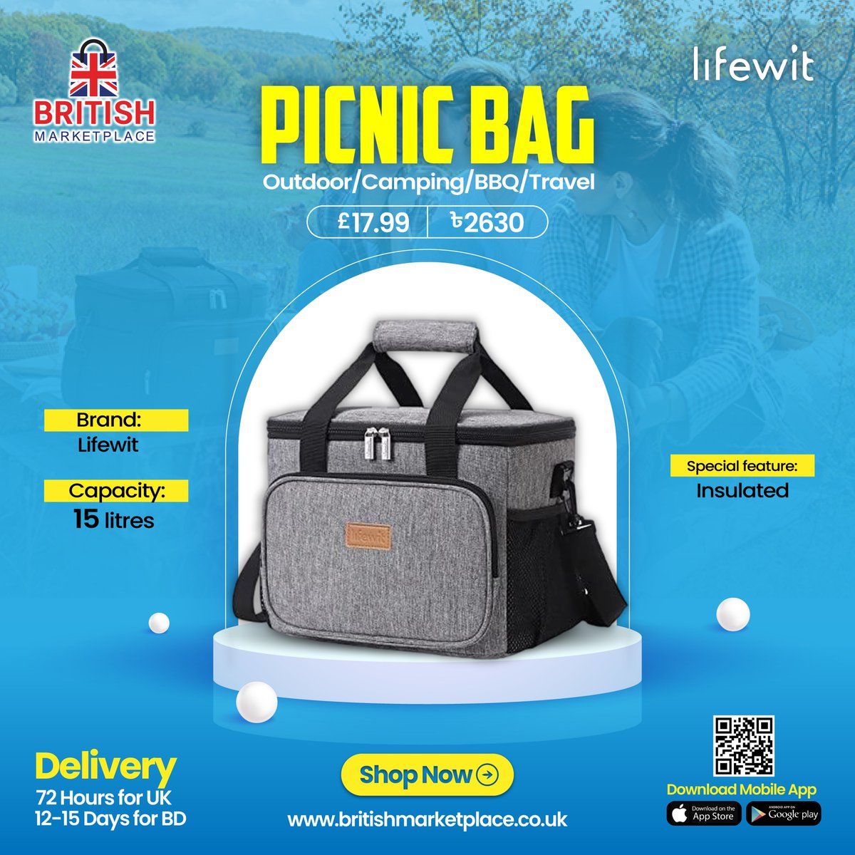 BritishMarketp1's tweet photo. Just got my hands on the Lifewit 15L 24 Cans Insulated Picnic Lunch Bag and I am blown away! Not only is it stylish and spacious, but it keeps my drinks and food cold all day long. Perfect for picnics, beach trips, and more! #lunchbag #picniclife #insulatedbag https://t.co/QiWdN9m5in