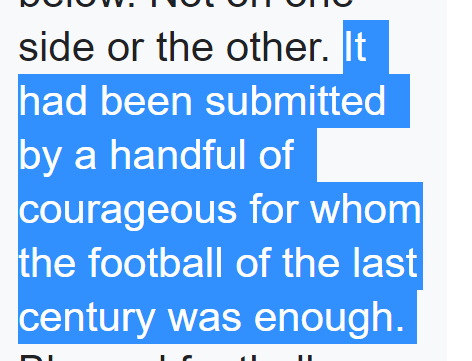 Haha! Fascinating flicking through the Spanish sports pages trying to paint us as footballing Neanderthals that caused an upset, when it was far from the case.