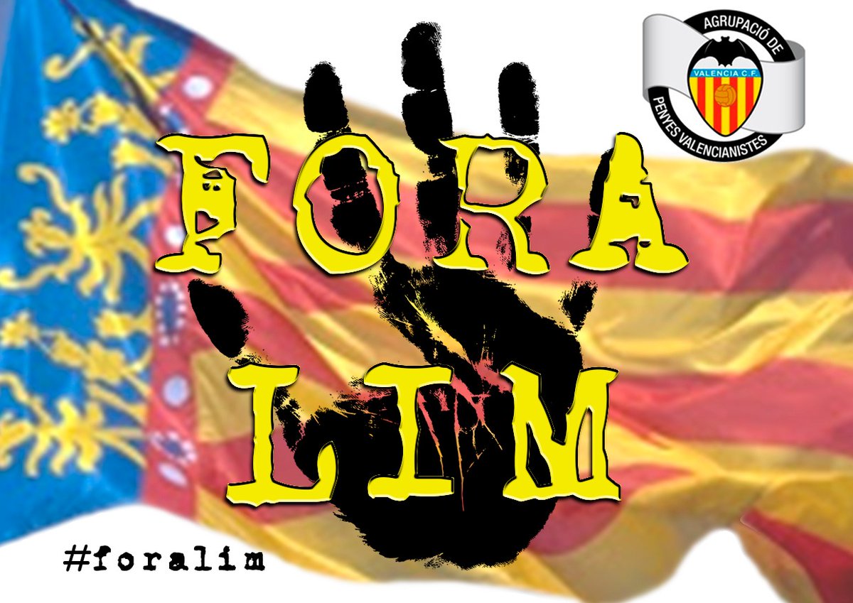 El próximo lunes vuelve la liga a #Mestalla y con ella vuelven las protestas contra Meriton. 
#ForaLim #LimGoHome #AmuntVCF