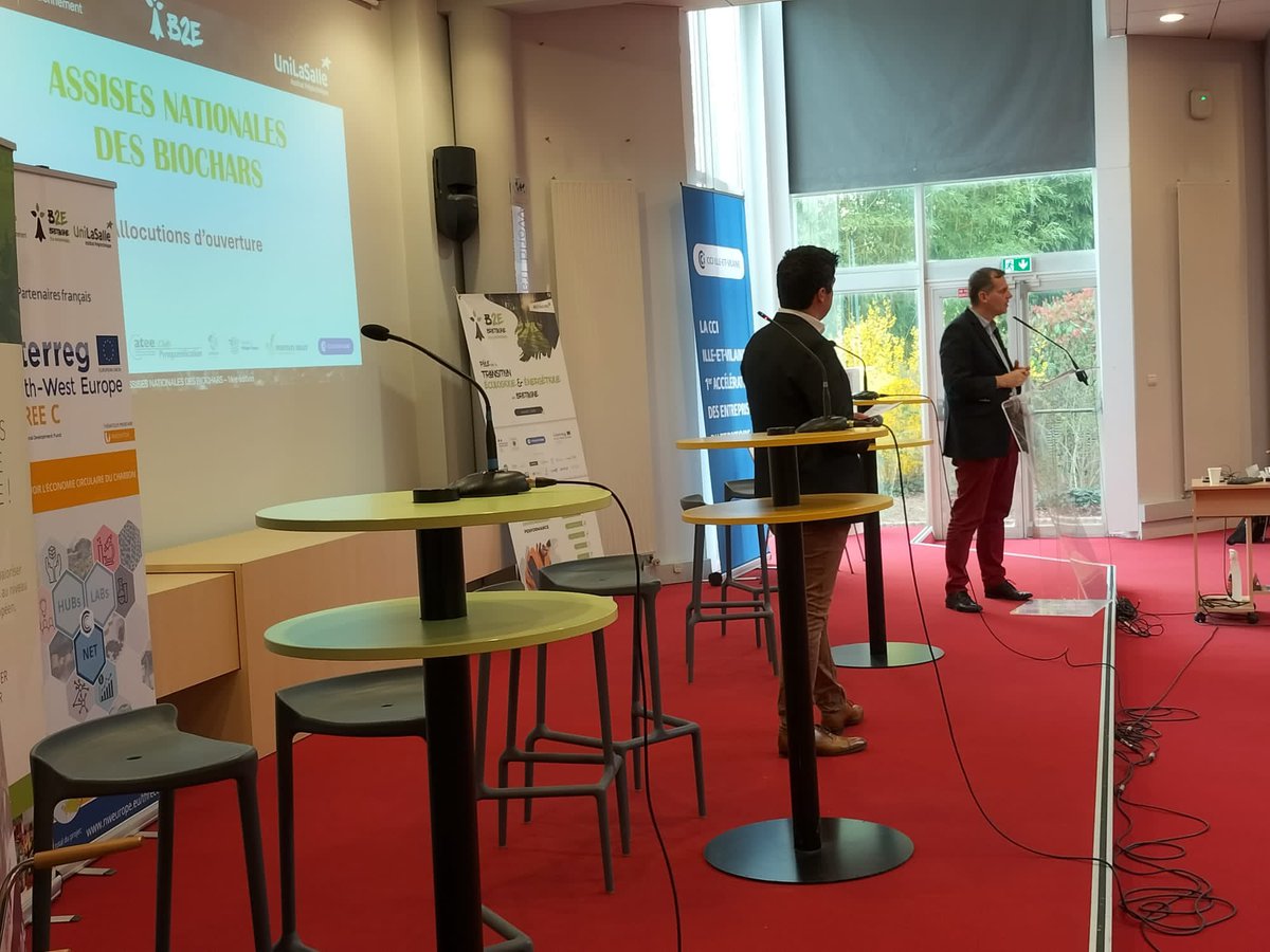 Les 1ères Assises Nationales des Biochars, c’est parti !
Près de 140 acteurs sont réunis aujourd’hui pour partage leur vision afin de co-construire la filière des biochars en France.
Soutenu par l’<a href="/ademe/">ADEME</a> 
<a href="/INTERREG_NWE/">Interreg NWE</a> ThreeC
