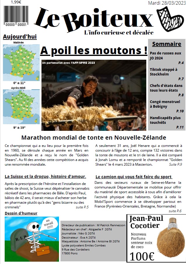 DDFPT_LEC's tweet photo. Concours "Faites la Une" : nos élèves ont travaillé en français et en espagnol avec beaucoup de sérieux et une touche d'humour. #FaitesLaUne #LyceePons https://t.co/DRG6k2XUkT