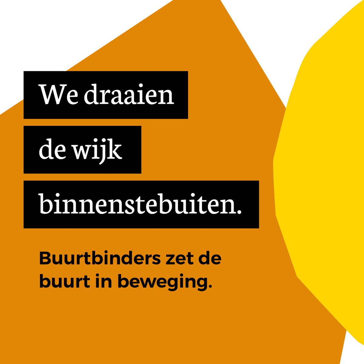 We zijn graag in de buurt, met onze poten in de klei. Om echte verhalen te horen, dichtbij mensen te komen en van daaruit samen te kunnen bewegen. Door groot te denken en klein te doen. 𝘝𝘢𝘯 𝘣𝘦𝘸𝘰𝘯𝘦𝘳 𝘵𝘰𝘵 𝘣𝘦𝘭𝘦𝘪𝘥, 𝘷𝘢𝘯 𝘴𝘵𝘳𝘢𝘵𝘦𝘨𝘪𝘦 𝘵𝘰𝘵 𝘱𝘳𝘢𝘬𝘵𝘪𝘫𝘬.