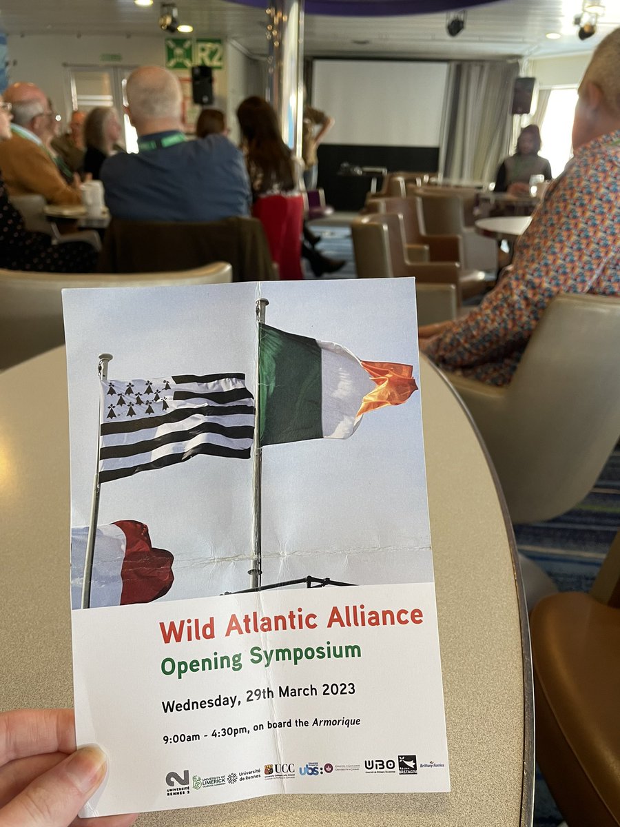 Irish and French universities come together aboard the MV Armorique docked in Ringaskiddy today,
for the Wild Atlantic Alliance symposium. 

Building Ireland-Brittany research links 🇫🇷🇮🇪 @BrittanyFerries