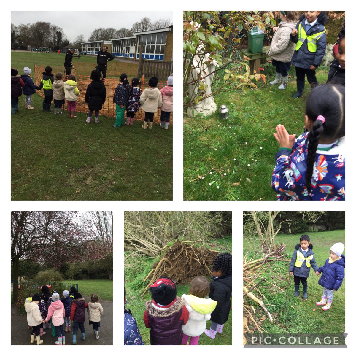 We met the ground contractors on our wellie walk. They told us they are removing old turf and replacing it with grass. 
We will visit the area again - observing changes over time. 👏🏼