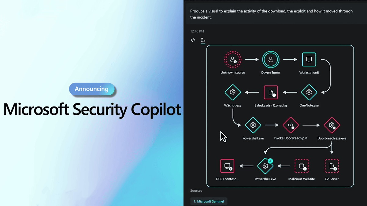 Msvolpe_'s tweet photo. Microsoft lanza la herramienta "Microsoft Security Copilot" basada en #ChatGPT4, para ayudar a los profesionales de la #ciberseguridad a comprender los problemas críticos y encontrar formas de cómo solucionarlos.
#cybersecurity #IA #chatGPT #Microsoft #MicrosoftSecurityCopilot https://t.co/dUO6aSmFpd