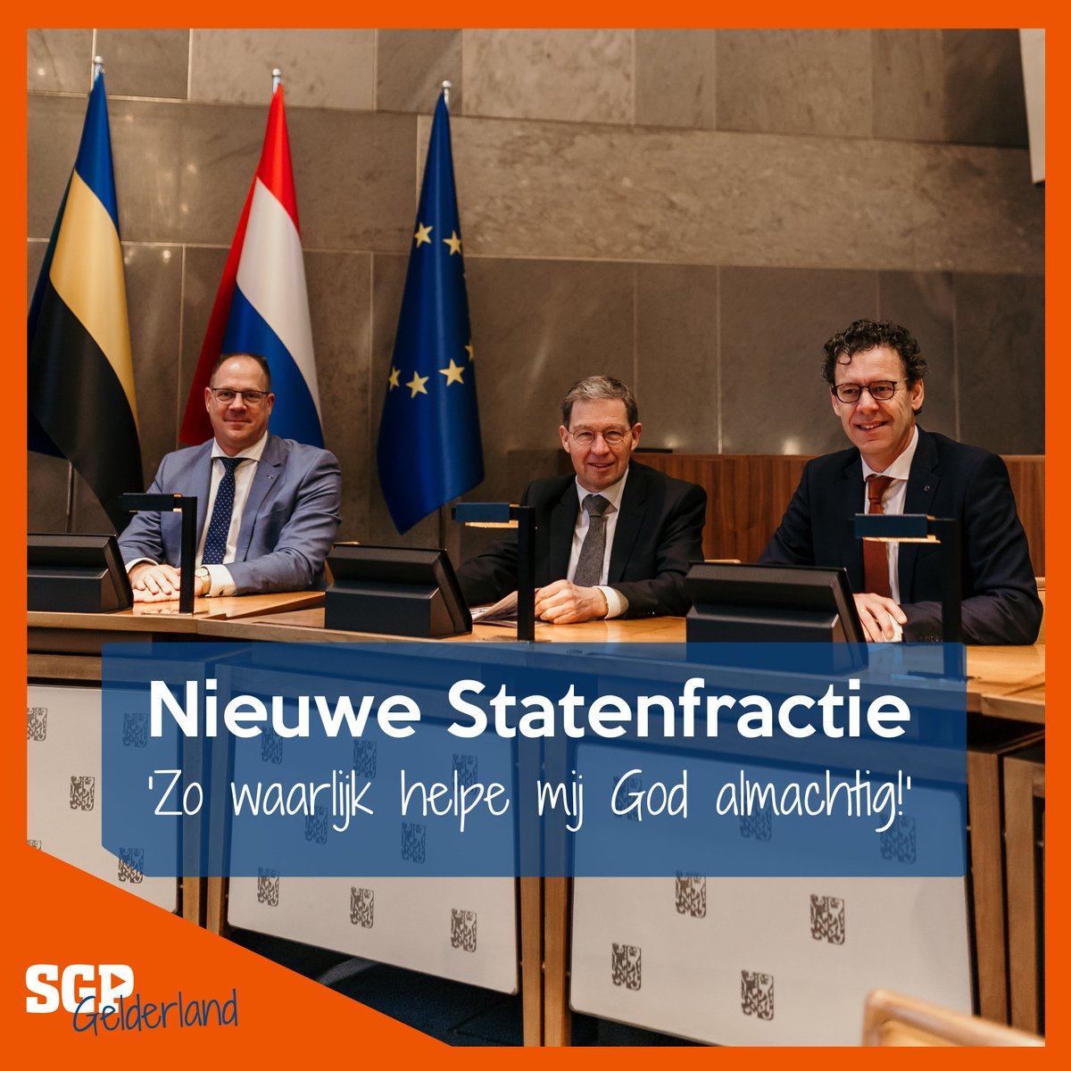 BEËDIGING | Vandaag zijn de nieuwe Statenleden beëdigd door Commissaris van de Koning John Berends. Dit blijft een indrukwekkend moment, waarbij onze 3 Statenleden de hulp van God inriepen bij hun werk in de Staten.

'Zo waarlijk helpe mij God almachtig!'

#betrouwbaarenkoersvast