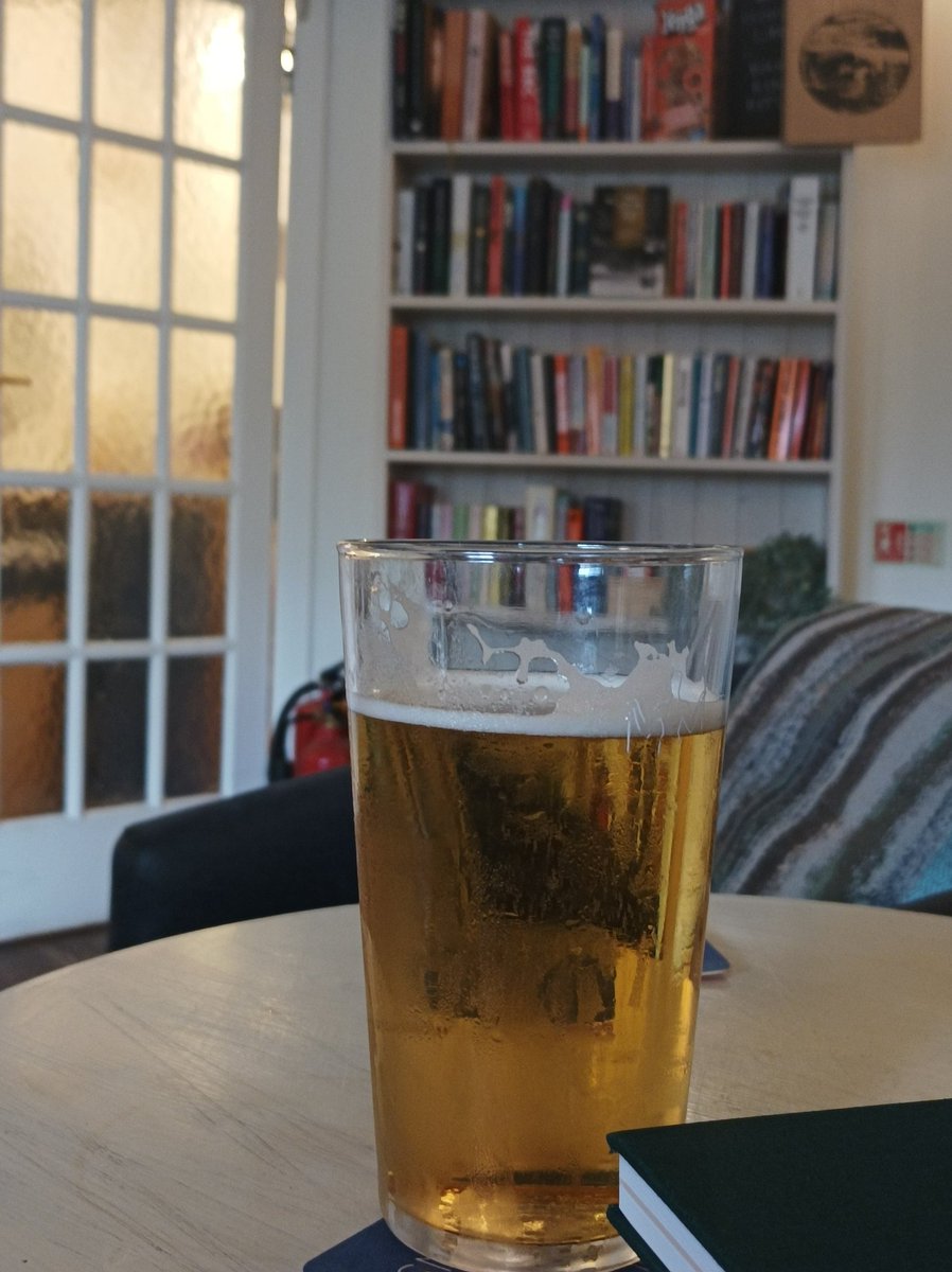 LibraryRodmell's tweet image. Birthday pint in Library corner, thanks very much. 😊
