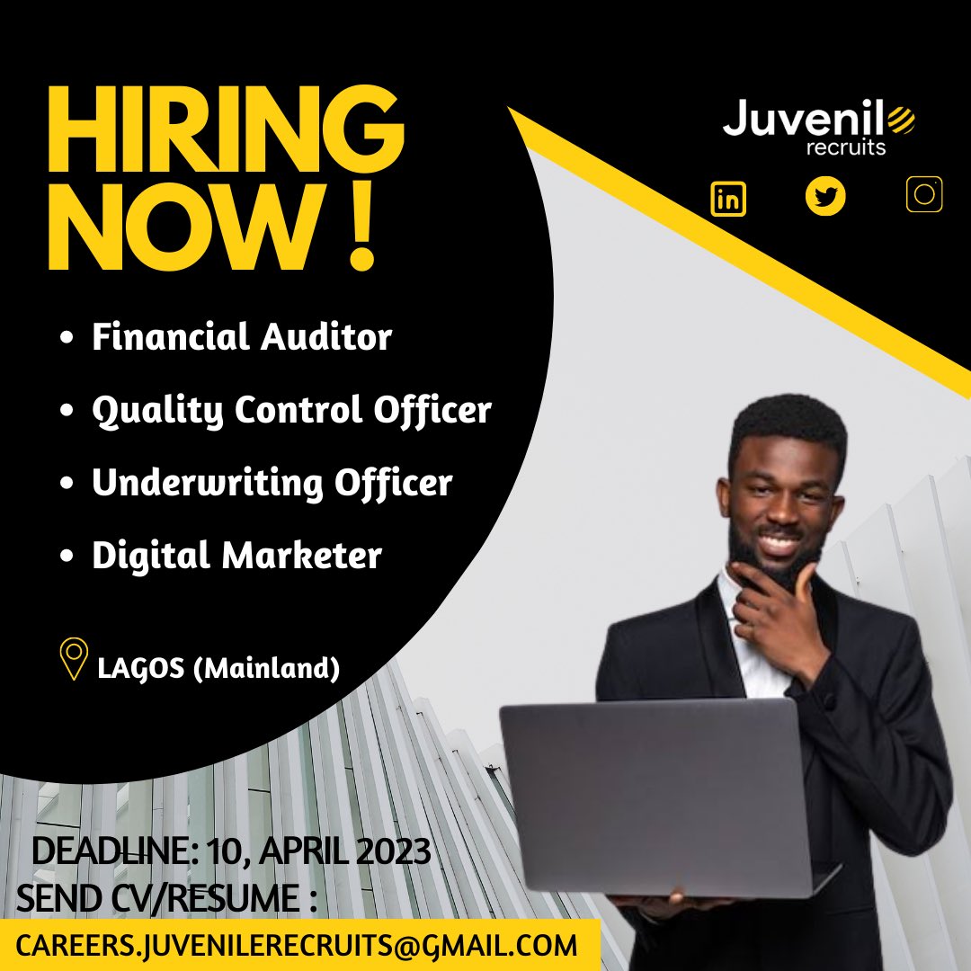 JuvenileRecruit's tweet photo. @yabaleftonline New Opportunity https://t.co/c1cvr3NbKX