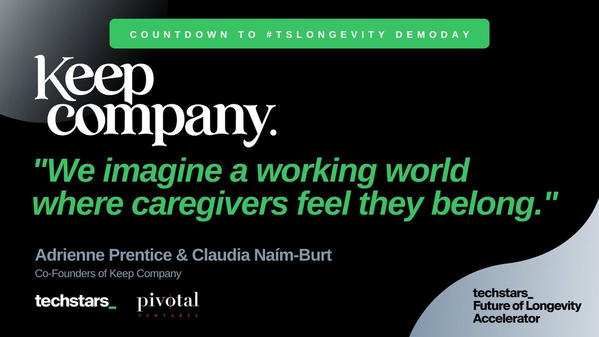 Today we are 3 (week)days away from the #TSLongevity Investment Summit and DEMO DAY! We will feature one company per day leading up to this event!

Today is <a href="/wearekeepco/">Keep Company</a>. Join us on April 3 to hear more.

Register here - tsta.rs/g7UQ50NuKsA

<a href="/Techstars/">Techstars</a> <a href="/pivotalventures/">Pivotal Ventures</a>