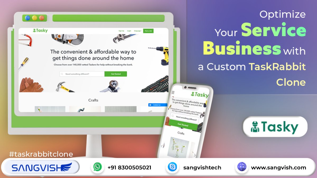 SangVishTech's tweet image. Optimize Your Service Business with a Custom TaskRabbit Clone
More Details: sangvish.com/taskrabbit-clo…
#taskrabbitclone #OnDemand #Services #marketplace #business #sangvish #P2P #tasky