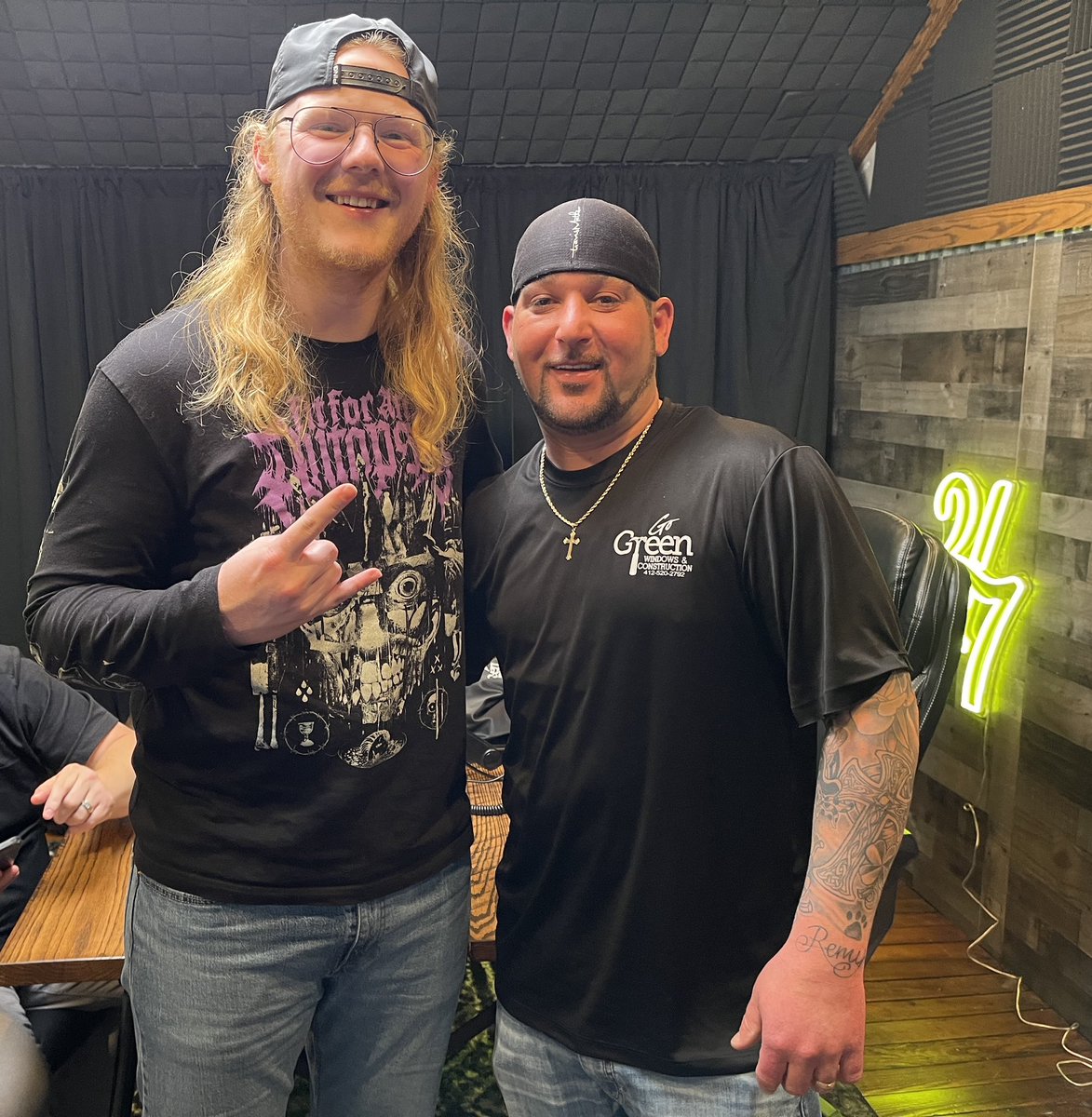 HunterAHomistek's tweet image. Sick podcast last night with one of the biggest supporters of #LocalMMA on the planet: Russ Green. 

This dude cares about the #Pittsburgh community like few others. 🔥💪 

Episode coming soon to stream247live.com, Spotify, Apple Podcasts etc etc you know the drill 😂