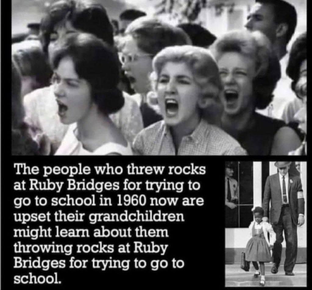 If this child was strong enough to survive it, then your child is strong enough to learn about it. #RubyBridges