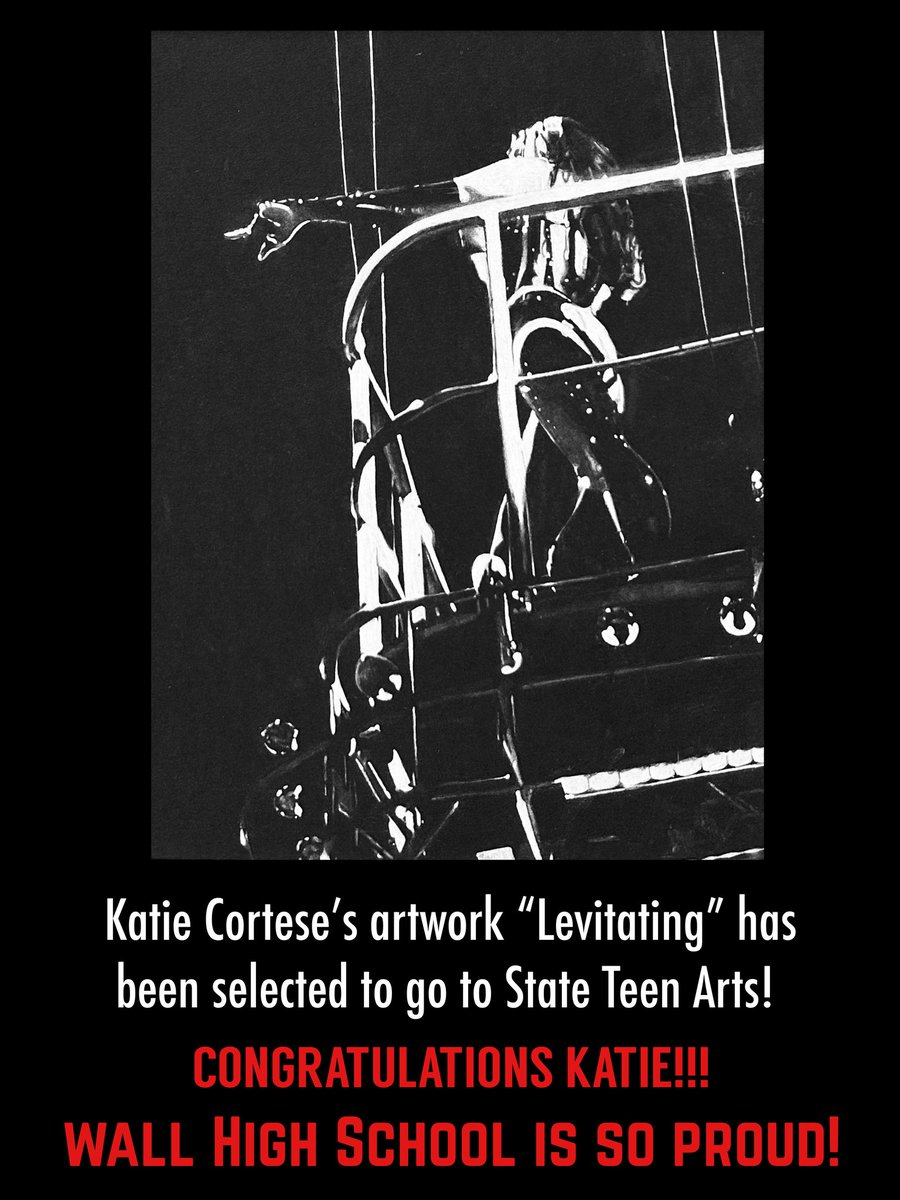 Katie Cortese's artwork Levitating has been selected to go on to NJ State Teen Arts that will be held from May 30 - June 1st at Middlesex Community College! Congratulations Katie!