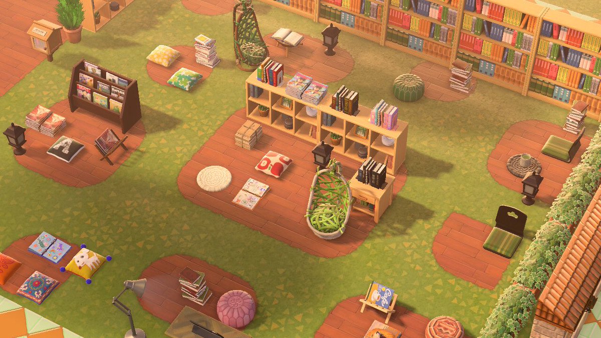 天体観測は、博物館そばでできますよ✨案内所隣には、図書館があります📚童話が好きです♡
#ACNH
#AnimalCrossing 
#島クリ