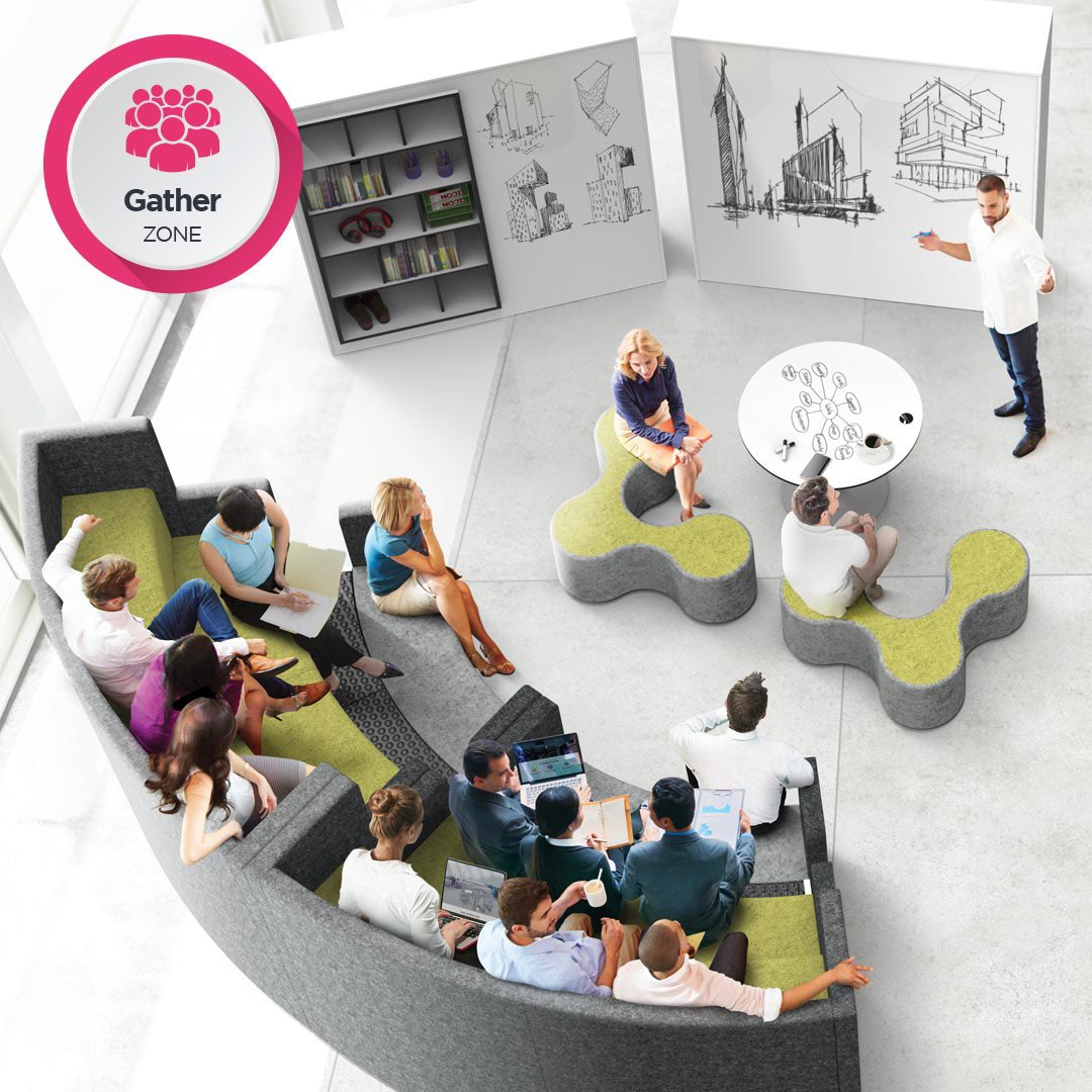 There’s no need to shout.  The Gather Zone is a tightly focussed space where everyone –teachers and learners - can be heard easily.  #6KeyLearningZones #EffectiveLearningSpaces
bit.ly/3K6QtoC