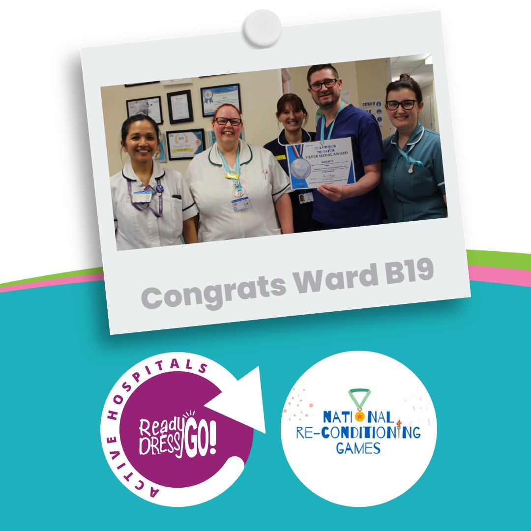 🌟Congratulations, Ward B19, on achieving silver in the <a href="/ReconGamesUK/">ReconditionTheNation</a> 

Wards are encouraged to be innovative and actively support patients to move more and engage in meaningful activities to promote recovery 

Ward B19 have shown a consistent change, well done B19👏
