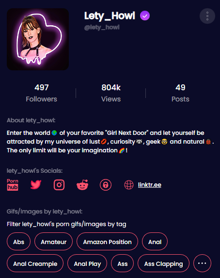 TW Pornstars - Lety Howl. Twitter. Looks like I'm approaching 1 million views :D