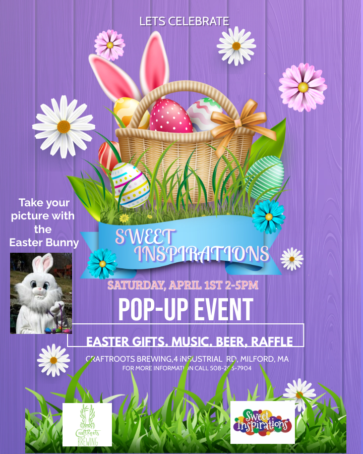 Come on down this Saturday, April 1st and celebrate with Sweet Inspirations!  Take your picture with the Easter Bunny and pick up your Easter baskets, etc while enjoying one of Craft Roots special brews!  #choosetoinclude