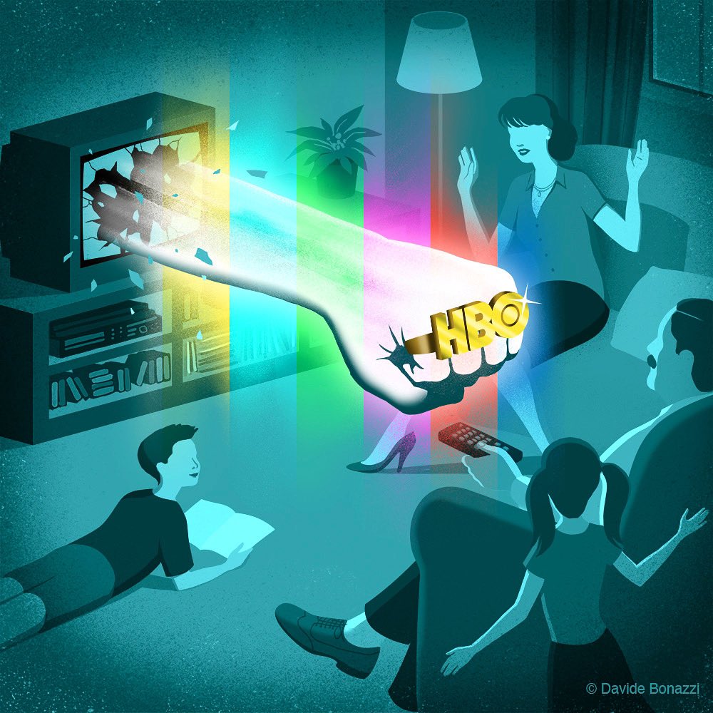 Davide Bonazzi (@davidebonazzi2) on Twitter photo Latest #illustration for <a href="/Internazionale/">Internazionale</a> about how HBO subverted the rules of TV shows in the 1990s. Their producers took such bold risks on shows that were darker, more libidinal and more surreal than those on other networks.
bit.ly/42LUXrv Latest #illustration for <a href="/Internazionale/">Internazionale</a> about how HBO subverted the rules of TV shows in the 1990s. Their producers took such bold risks on shows that were darker, more libidinal and more surreal than those on other networks.
bit.ly/42LUXrv