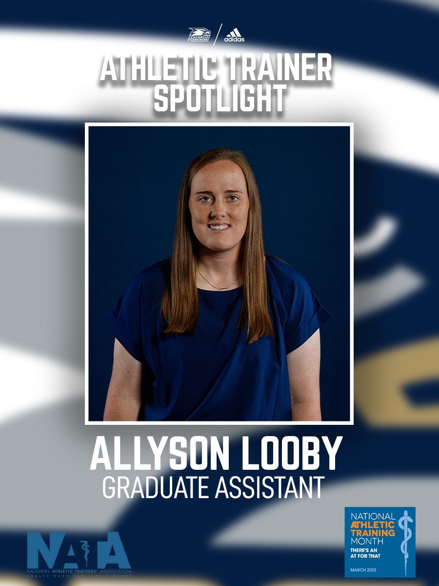 GS_SportsMed's tweet photo. 𝗠𝗘𝗘𝗧 𝗢𝗨𝗥 𝗦𝗧𝗔𝗙𝗙
Allyson Looby, @GSAthletics Athletic Trainer
𝗦𝗽𝗼𝗿𝘁 𝗰𝗼𝘃𝗲𝗿𝗲𝗱 🏈
𝗙𝗮𝘃𝗼𝗿𝗶𝘁𝗲 𝗥𝗲𝗰𝗼𝘃𝗲𝗿𝘆 Contrast Bath
𝗙𝘂𝗻 𝗙𝗮𝗰𝘁 has a twin sister
✨ #TheresAnATforThat ✨
#gATa | #weareD9 | #NATM |
#NATM2023 | #natmGS https://t.co/KMbdqniCte