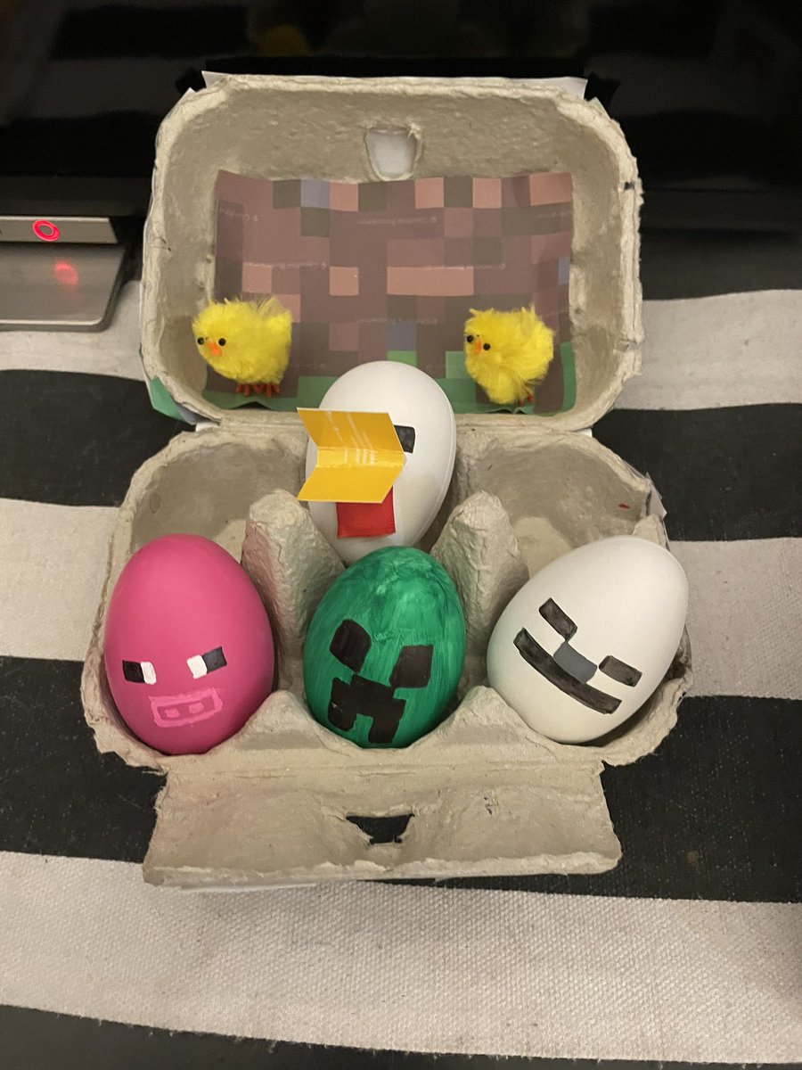 It’s that egg-cellent time of year again at <a href="/NorthcoteSch/">Northcote Primary</a> 🐣

Can’t wait to see what everyone else has created, but the girls got inspired by their two favourite pastimes - travelling &amp; gaming 

@visitjapanuk <a href="/Minecraft/">Minecraft</a>