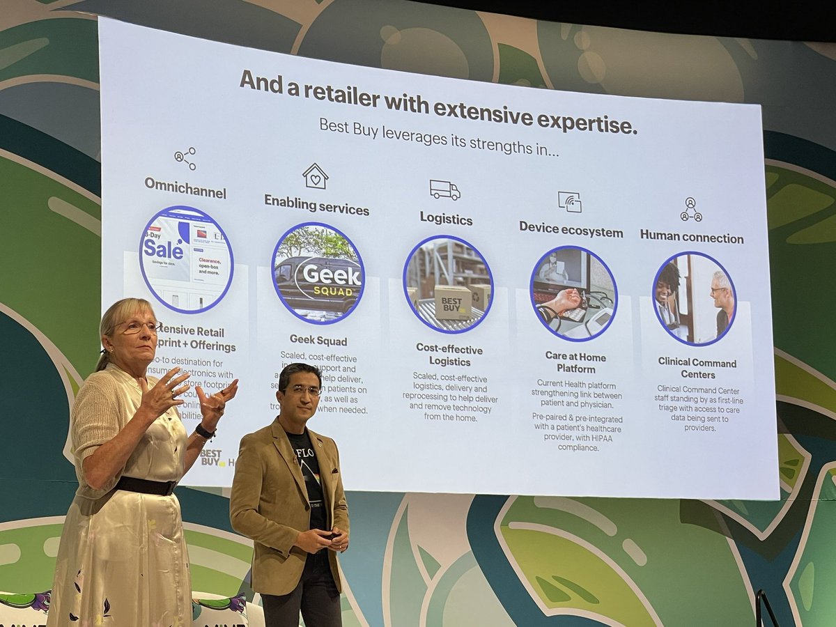 Largest hospital at home program in 🇺🇸6,600 patients served and &gt;22,000 hospital bed days saved at <a href="/AtriumHealth/">Atrium Health</a>!

Excited to present with Deborah DiSanzo, President of <a href="/BestBuy/">Best Buy</a> Health, as she details focus on ✅wellness at home, ✅aging at home and ✅care at home.  

#ViVE2023