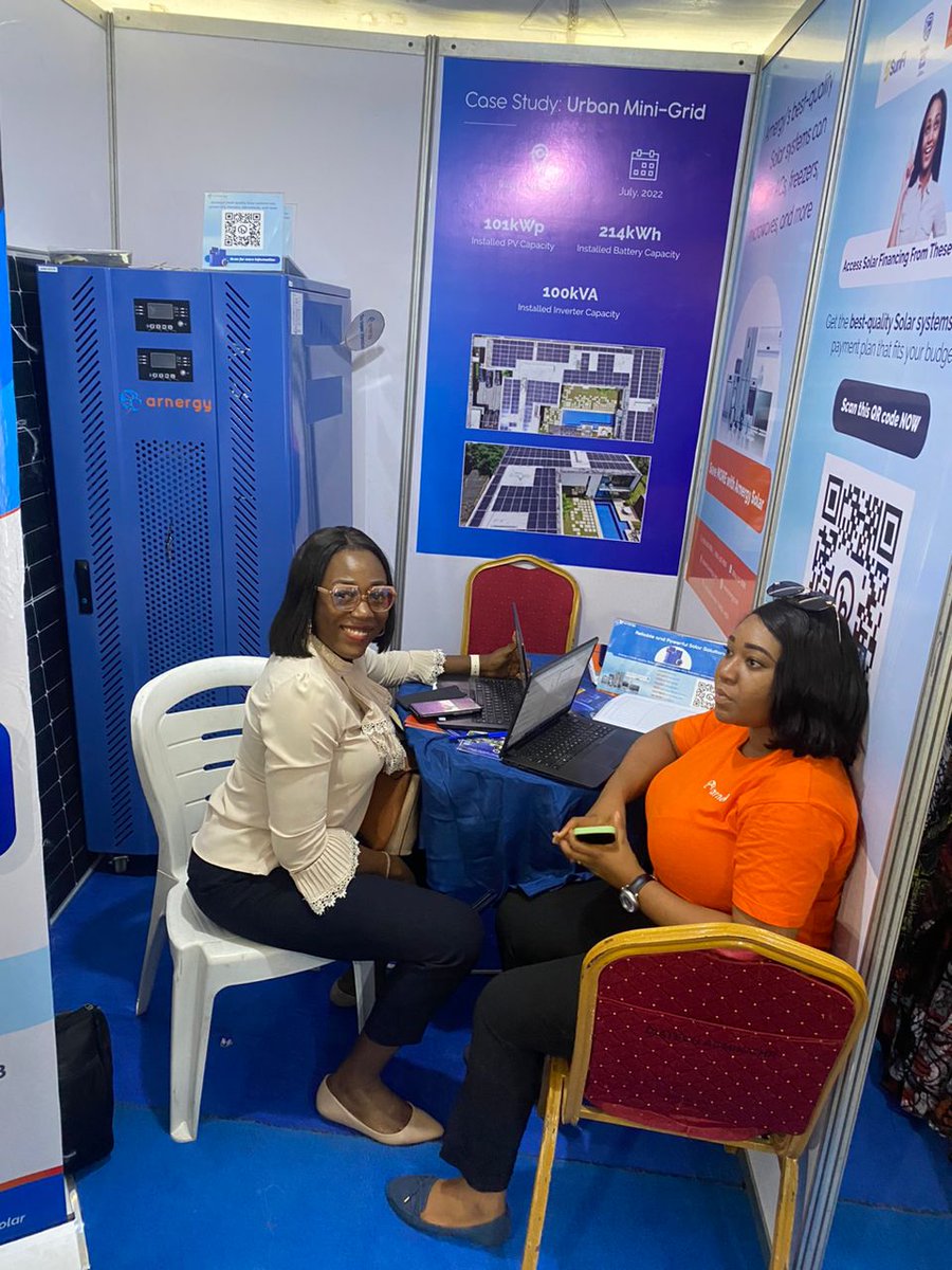 arnergy's tweet photo. Arnergy is LIVE at the #CEMCS2023 exhibition today (Day 2) to engage and showcase the best-in-class Solar systems offered by Arnergy.

Are you attending the exhibition? Visit Arnergy Solar stand for a tour of Arnergy Solar products.

 #CEMCS #conferenceexhibition #chevronnigeria https://t.co/A9L6fKaMVz