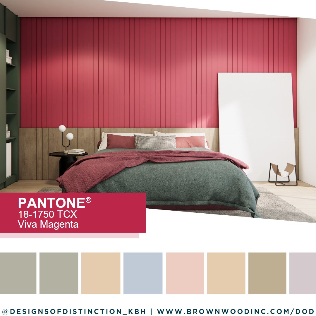 DODbyBrownWood's tweet photo. Brighten up your #wednesday with the #coloroftheyear2023 - Viva Magenta. Bright, bold, brave & fearless - #vivamagenta inspires the curiosity in us. Crimson in tone, balanced between warm & cool, Viva Magenta is "a pulsating color whose exuberance promotes optimism & joy". 😋 😊 https://t.co/MN8AktfK4E