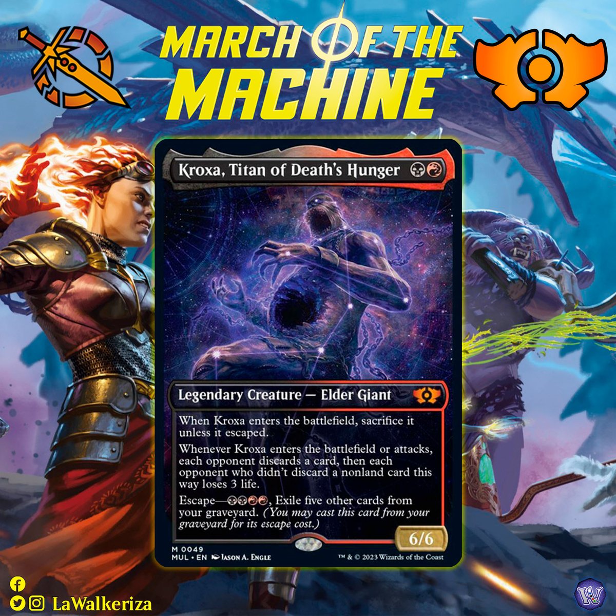 LWalkeriza's tweet photo. #LaWalkeriza
#MTGHispano #MTGMachine #MTGspoilers #MTG #MagicTheGathering #NivMizzet #Skithityx #Emry #Kroxa https://t.co/sj8a4Whnrz