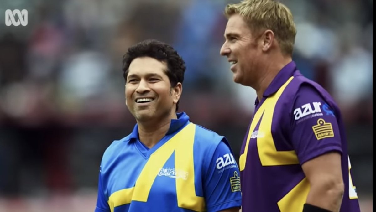 tossforagone's tweet photo. Warne’s Warriors vs Sachin’s Stars #RIPWarney . Sachin: No words can describe what it means to lose a friend .
@vijayarumugam https://t.co/zMmk7sL42O