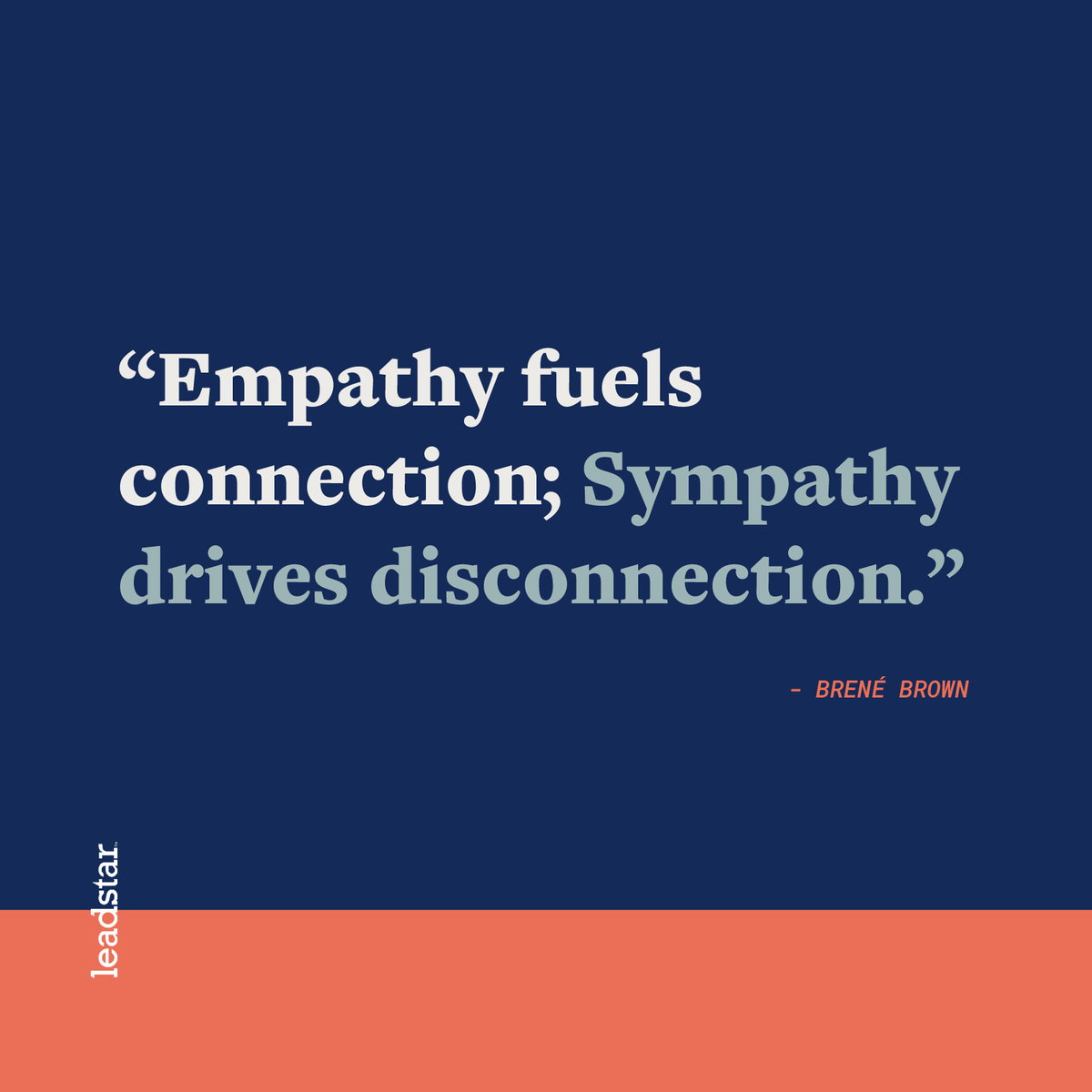 Leading with empathy is a crucial leadership skill and should not be mistaken for sympathy. What is empathy, and how is it different from sympathy? Please share your thoughts with us.

#leadstar #emotionalintelligence