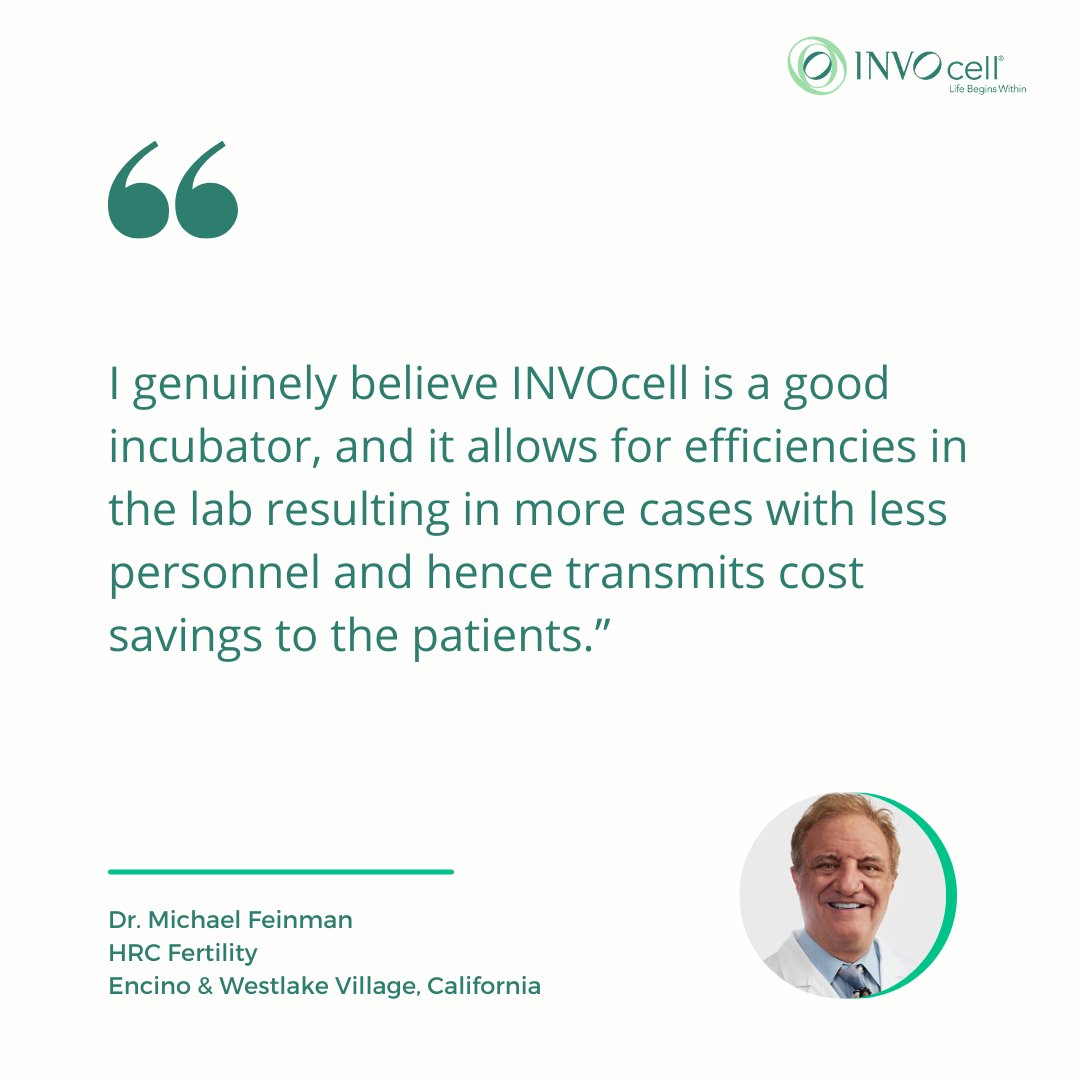 INVOFertility's tweet photo. Dr. Michael Feinman from HRC Fertility in California believes INVOcell is a good incubator and provides cost savings to patients due to the efficiencies in the lab.
#IVC #IUI #fertilitytreatment #fertilitysuccess #INVOcell #LGBTQ #RIVF #fertility #pregnancy #IVF #California $INVO https://t.co/jWMRQpa9Pw